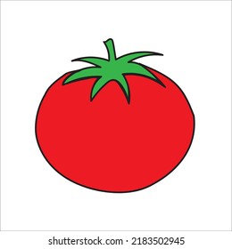 vector illustration of fresh tomato. on white background. vector file. 