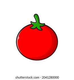 Ilustración vectorial de tomates frescos de estilo moderno aislados de fondo blanco