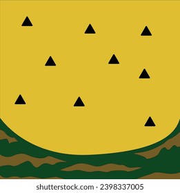 vector illustration of a fresh yellow watermelon shape background that is good for your wallpaper design, cover