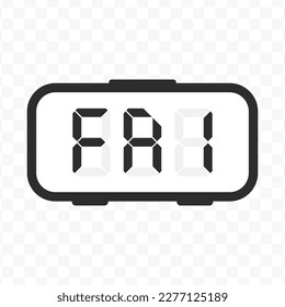 Vector illustration of Friday digital icon sign and symbol. colored icon for website design .Simple design on transparent background (PNG).