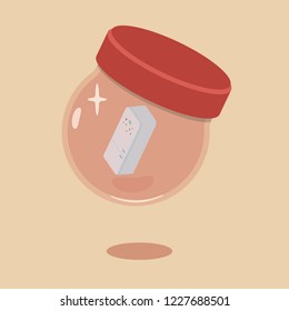 vector illustration of fridge in vial