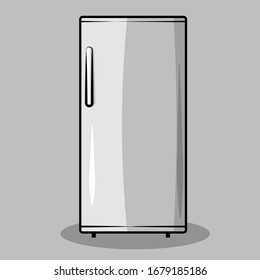 
vector illustration of a fridge-flat design