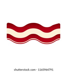 Vector illustration of the fried bacon.