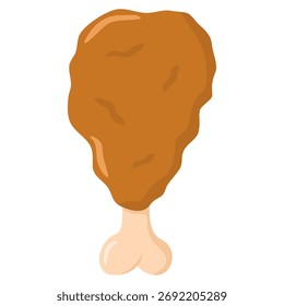 Ilustración vectorial de pollo frito