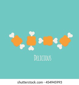 Vector illustration of Fried chicken
