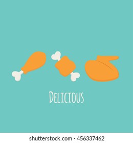 Vector illustration of Fried chicken