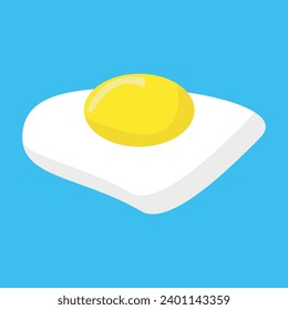Vector illustration of a fried egg