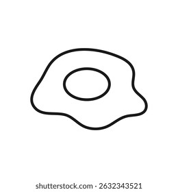 Vector illustration of a fried egg on a white background