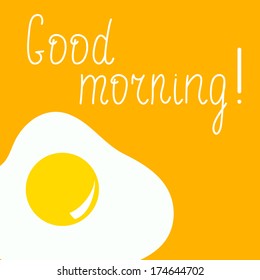 Vector illustration with fried eggs