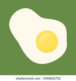 vector illustration of fried eggs on a green background