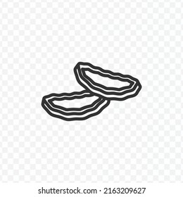 Vektorgrafik von Zwiebeln Symbol in dunkler Farbe und transparentem Hintergrund (png).