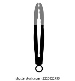 Vector illustration of fried tongs on a white background. Great for oily cooking logos.