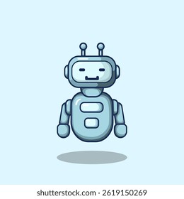 Vector illustration of a friendly robot assistant with a modern and futuristic design Scalable vector format for websites apps presentations and educational content