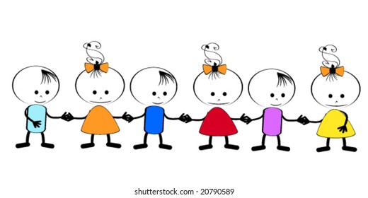 vector illustration of friendship