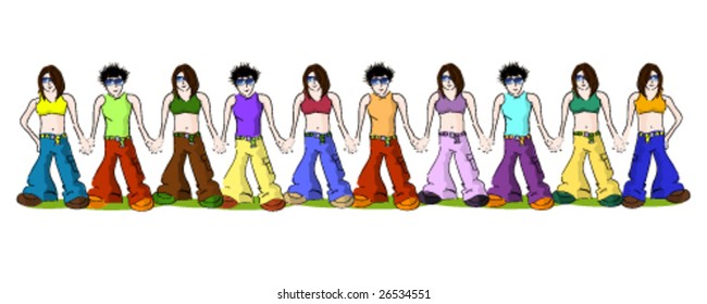 vector illustration of friendship