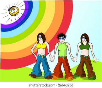 vector illustration of friendship