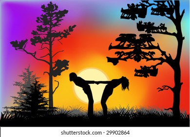vector illustration of friendship