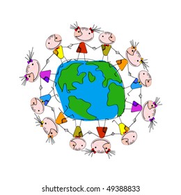 vector illustration of  friendship