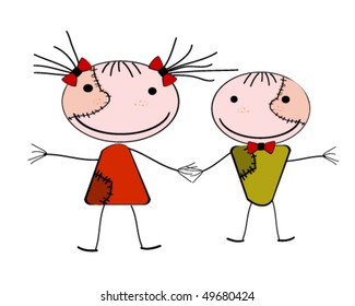 vector illustration of  friendship