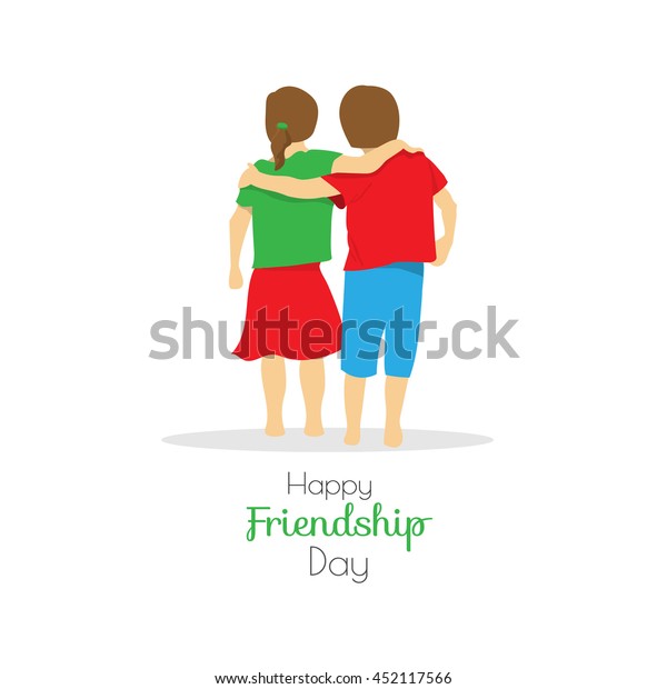 Vector Illustration Friendship Day Happy Friendship Stock Vector Royalty Free