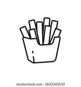 Vector illustration of a fries on a white background