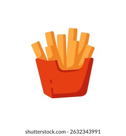Vector illustration of a fries on a white background