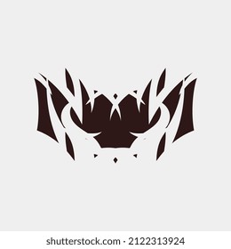 vector illustration of frightening and characterful ornaments for the cover or screen printing of t-shirts