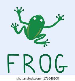 Vector illustration with frog