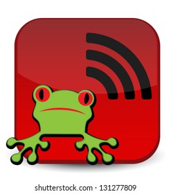 Vector illustration of frog apps icon