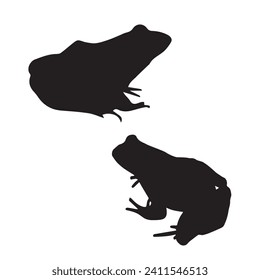 Vector Illustration of Frog Art Silhouette