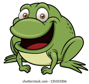 Vector illustration of frog cartoon