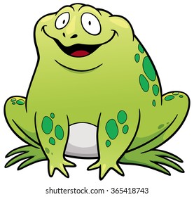 Vector illustration of Frog cartoon