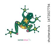 vector illustration of a frog. logo. flat. vector