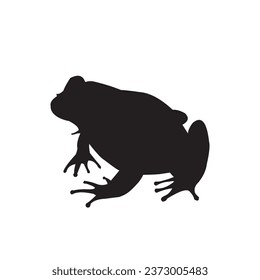 Vector Illustration of a frog Silhouette on a white background