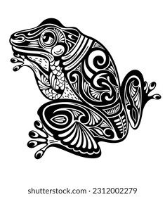 Vector illustration of a frog. Frog symbol
