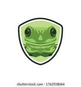 vector illustration of a frog's head