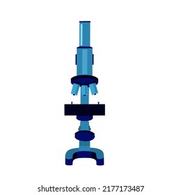 Vector illustration of a front view of a light microscope 