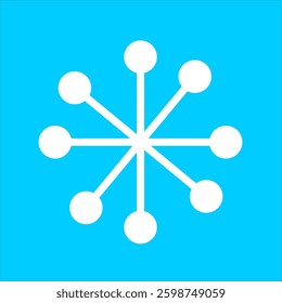 Vector Illustration of frozen or cold ice symbol in polar region
