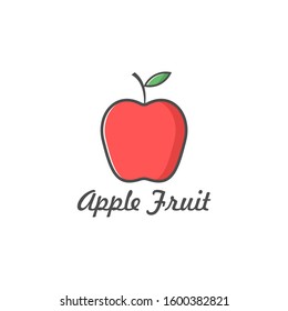 vector illustration fruit apple icon flat design