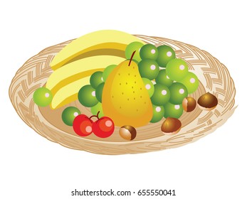 Vector illustration of Fruit Basket