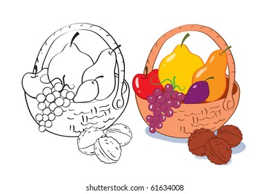 6,856 Drawings fruit basket Images, Stock Photos & Vectors | Shutterstock