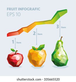 Vector illustration of fruit infographics