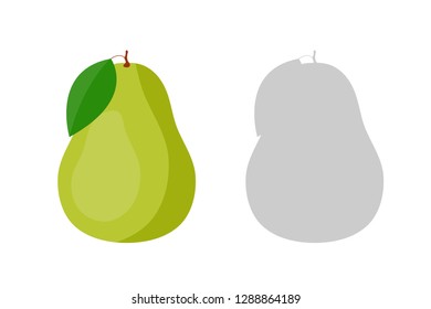 Vector Illustration fruit Of pear