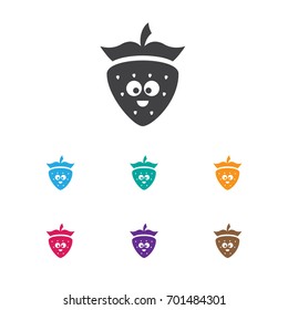 Vector Illustration Of fruit Symbol On Berry Icon. Premium Quality Isolated Strawberry Element In Trendy Flat Style.