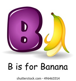 Fruits Alphabet B Banana Fruits: ภาพประกอบสต็อก 496463290 | Shutterstock