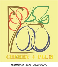 
ilustración vectorial de frutos, fondo, logotipo, icono