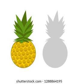 Vector Illustration Fruits Of Pineapple