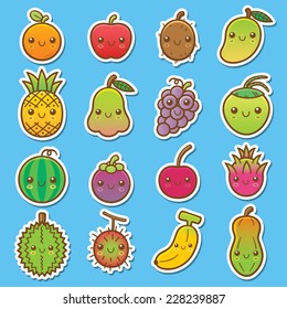 Vector Illustration of Fruits set