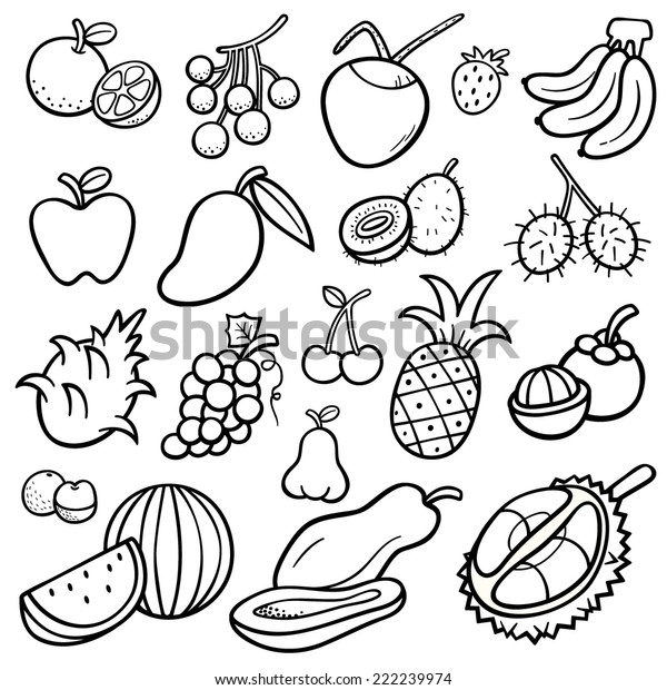 4000 Fruits For Coloring Book Free Images