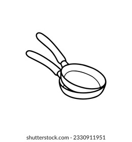 vector illustration of frying pan concept